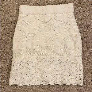 White Knit Gianni Bini Skirt